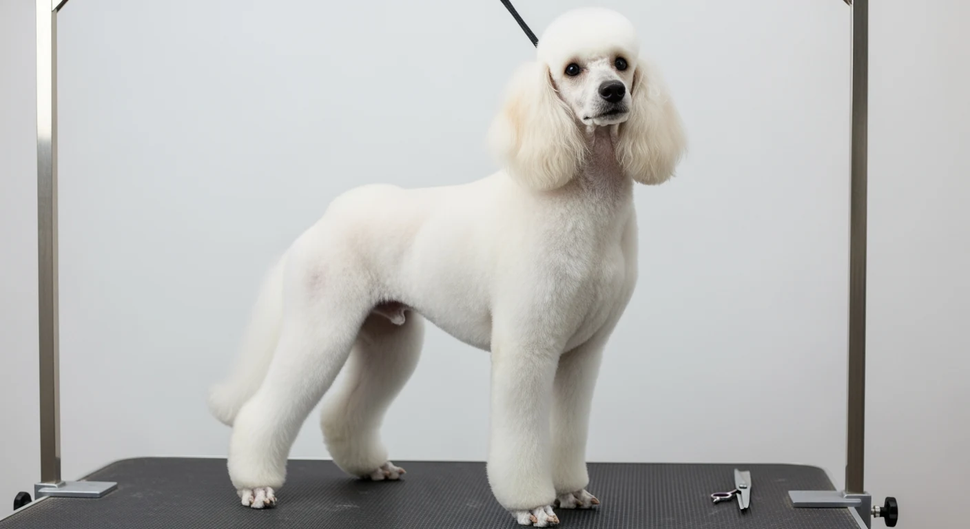 Chien hypoallergénique bien toiletté